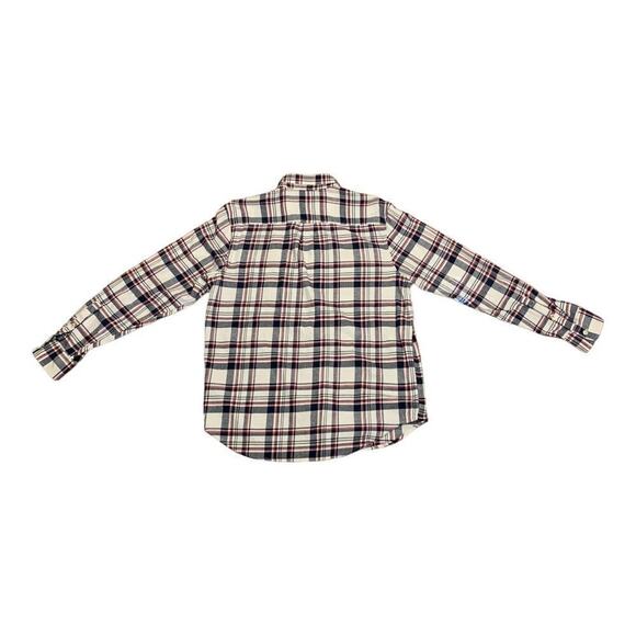 Lucky Brand Saturday Stretch White, Navy & Red Plaid Flannel Shirt size L Men’s - Picture 4 of 8